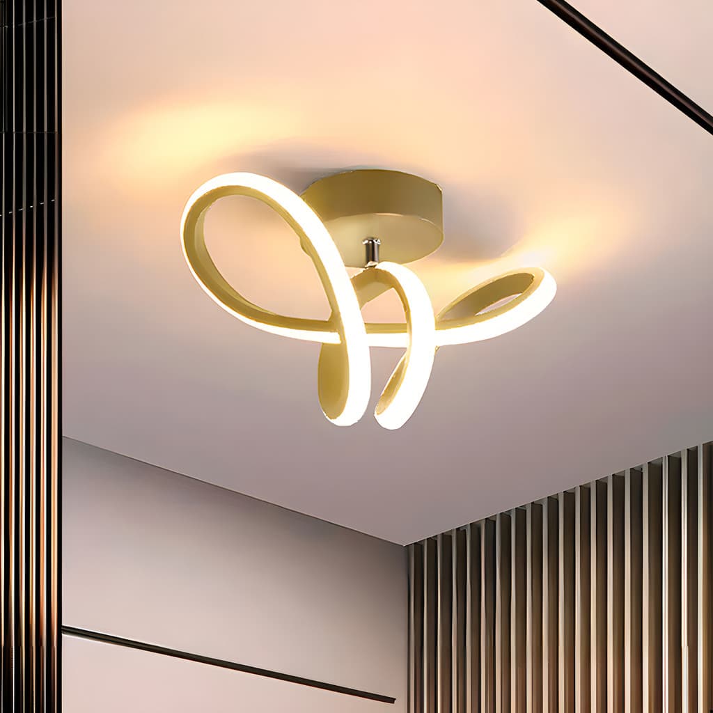 Plafon LED Infinito Dourado 32cm Controle 3 Tons Bivolt Sobrepor Moderno Sala Quarto Cozinha Mesa Teto