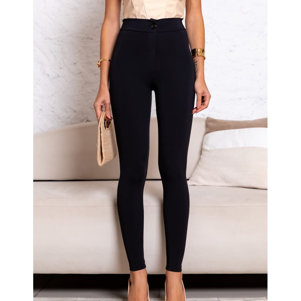 Calça Disco Cintura Alta Poliamida com Bolso