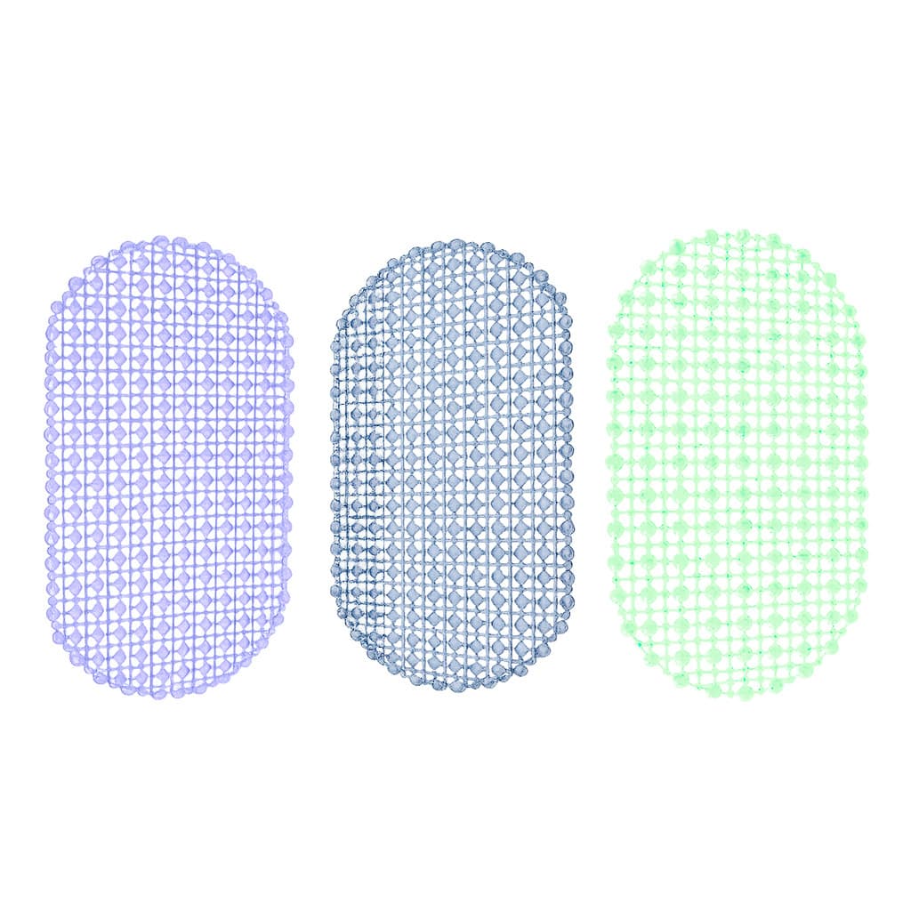 Kit 3 Tapete Antiderrapante Plastico Box Ventosas Chuveiro Limpeza 60cm Banheiro Lavanderia Banheira