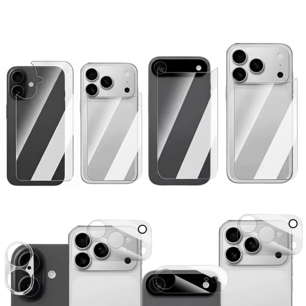 película câmera + proteção vidro tampa traseira para iphone 17 17pro 17promax