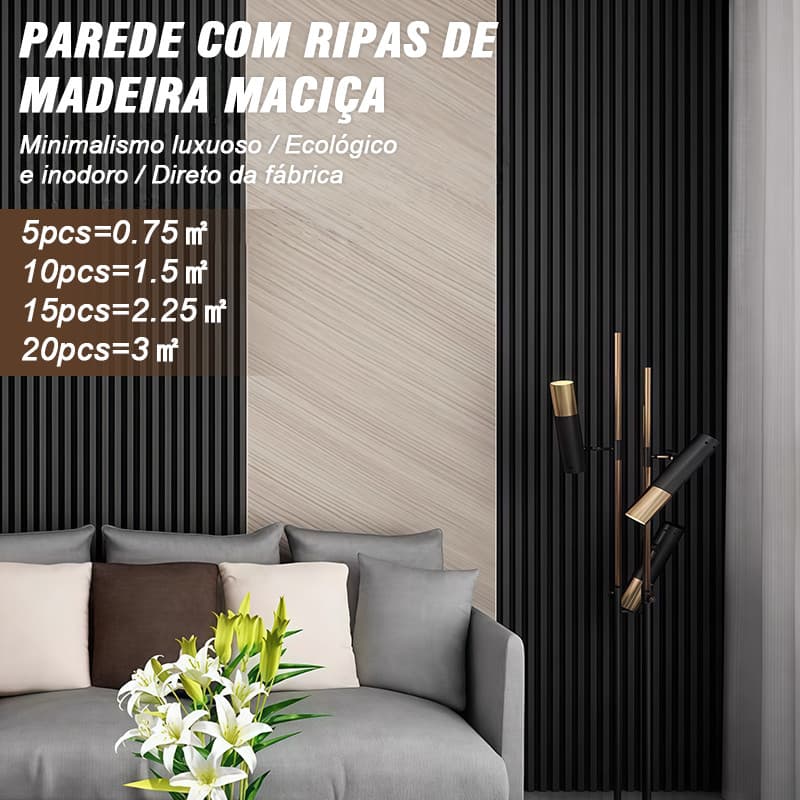 KIT Painel Ripado Em Placa 100*15CM Pvc Adequado Para Salas De Estar, Paredes De Jardim Quartos Etc