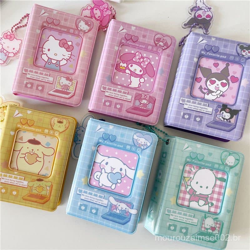 Mini Álbum de Fotos 40 Bolsos de Desenho Animado Porta-Fotos Coleção de Livros Kpop Binder