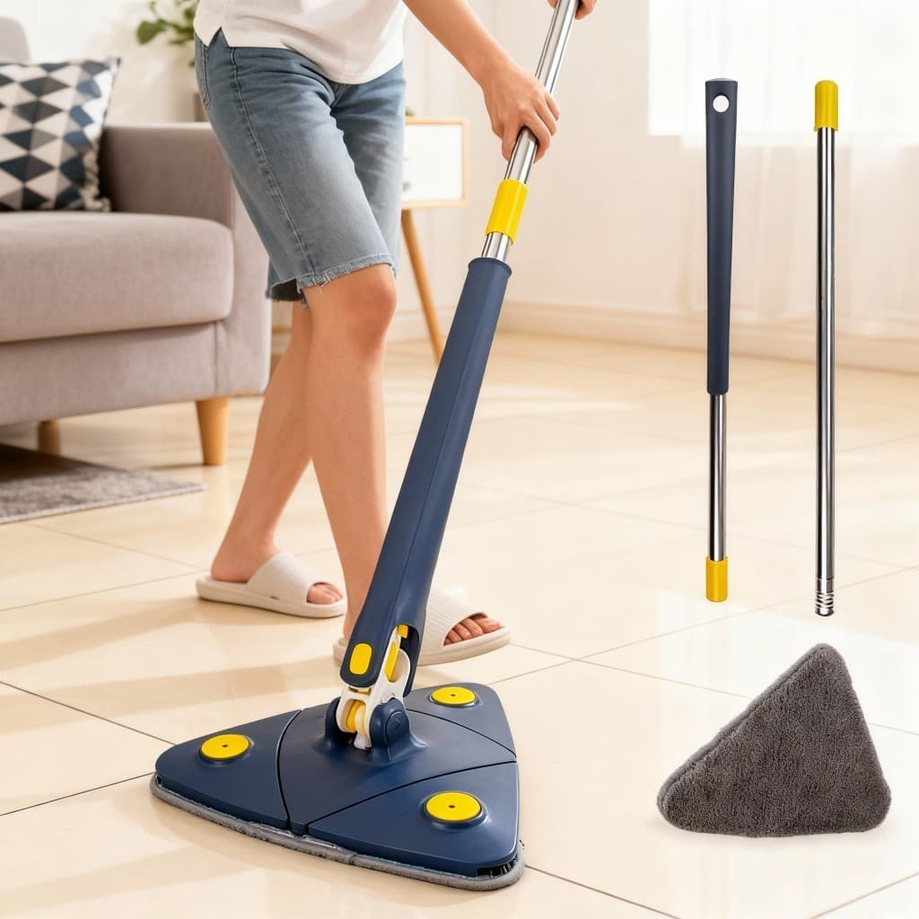 Mop Limpeza Giratorio Inovador Rotacao Completa Eficiência Domestica