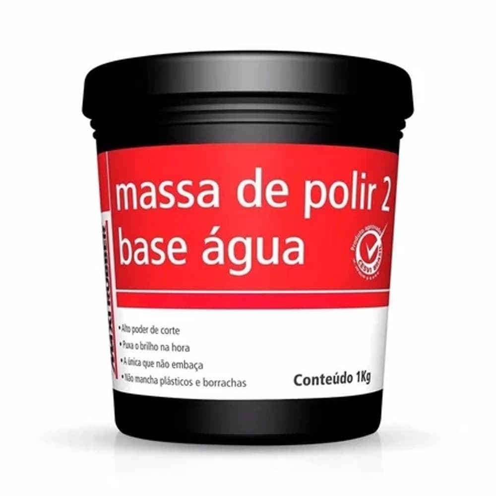 Massa de Polir Nº 2 Base Água 1Kg - MAXI RUBBER