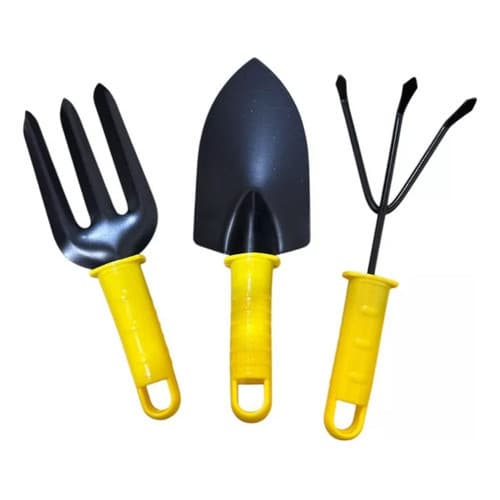 Kit 3 Pecas Ferramentas Jardinagem Bomvink Rastelo Pazinha Pá Garfo Completo Resistente Bomvink