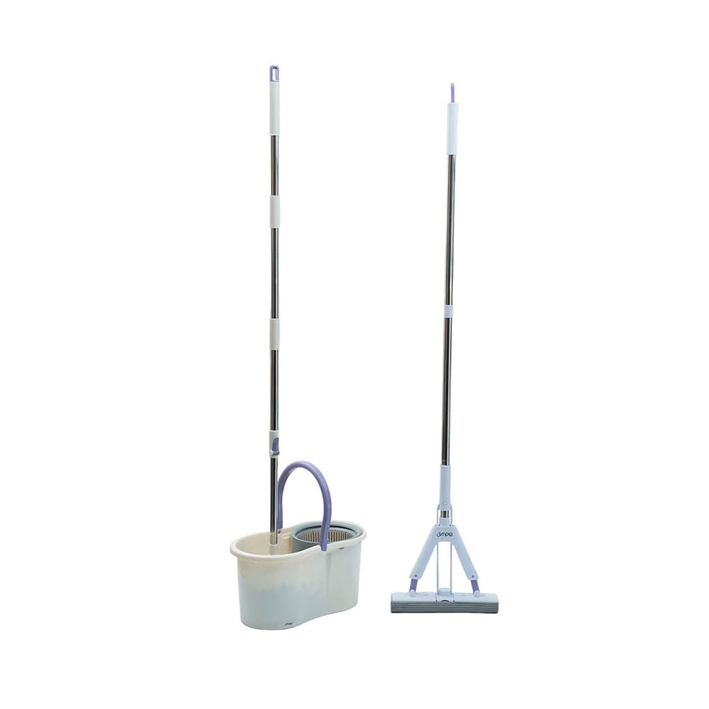 Kit Mop Limpeza Giratório Giro Fit E Rodo Mágico Mop Esponja - Simplo