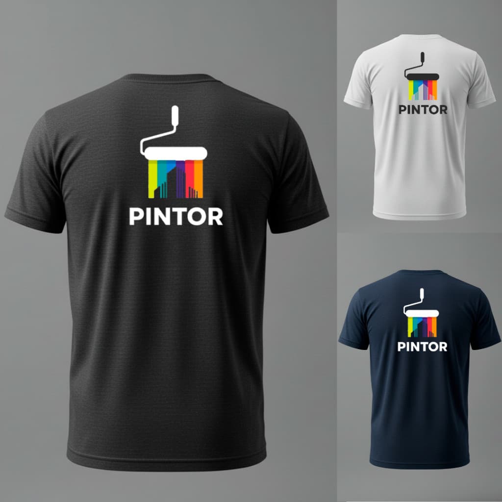 Camiseta Básica 100% Algodão Uniforme Empresa Pintor