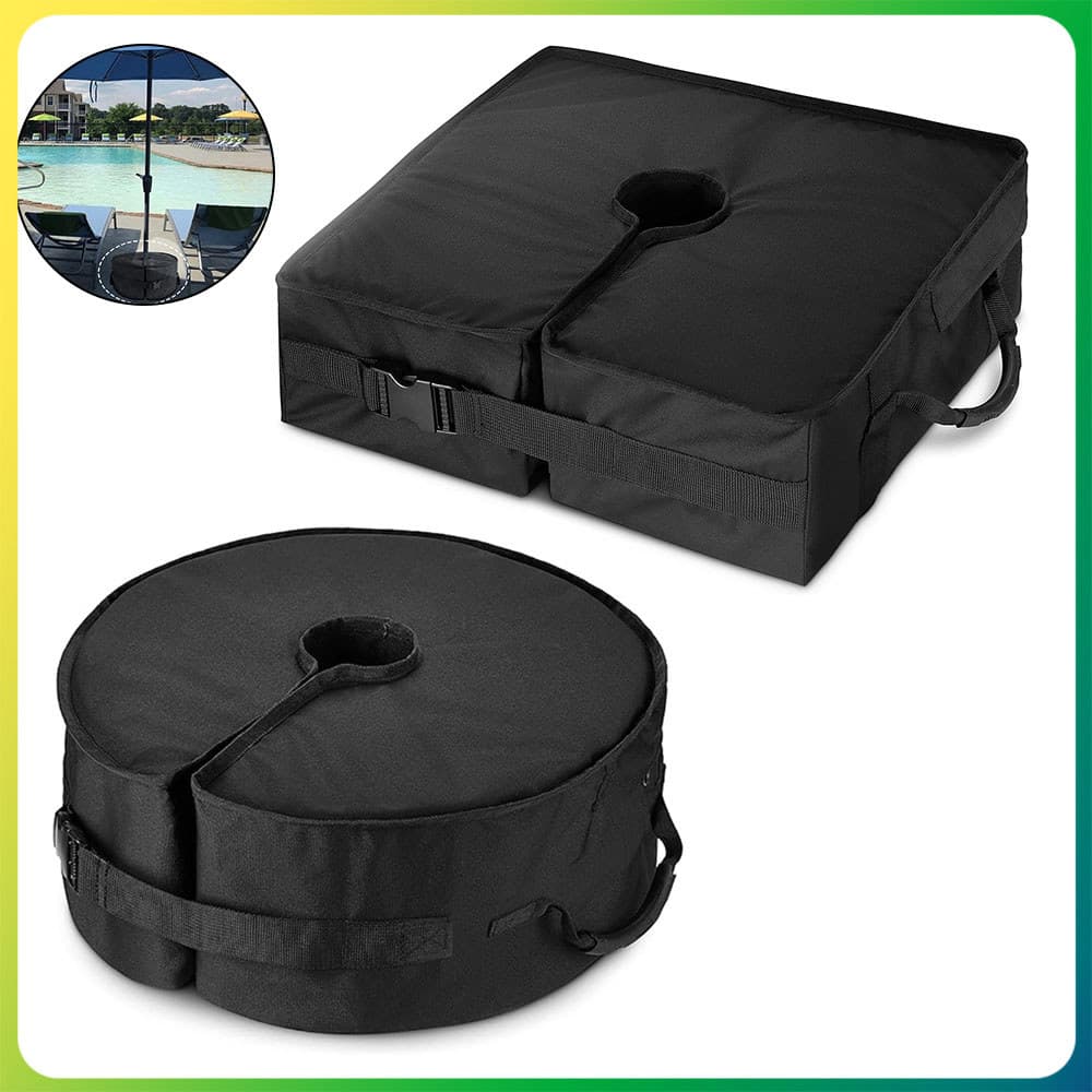 Base para guarda-sol com abertura lateral para contrapeso com saco de areia, âncora para guarda-sol de praia