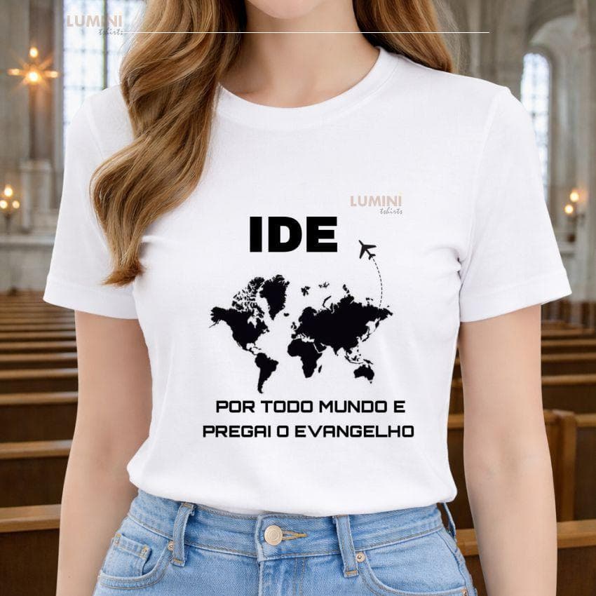 Blusa Tshirt Feminina IDE blusa personalizada Católico Romeiros Igreja Blusas católicas Moda feminina Plus size