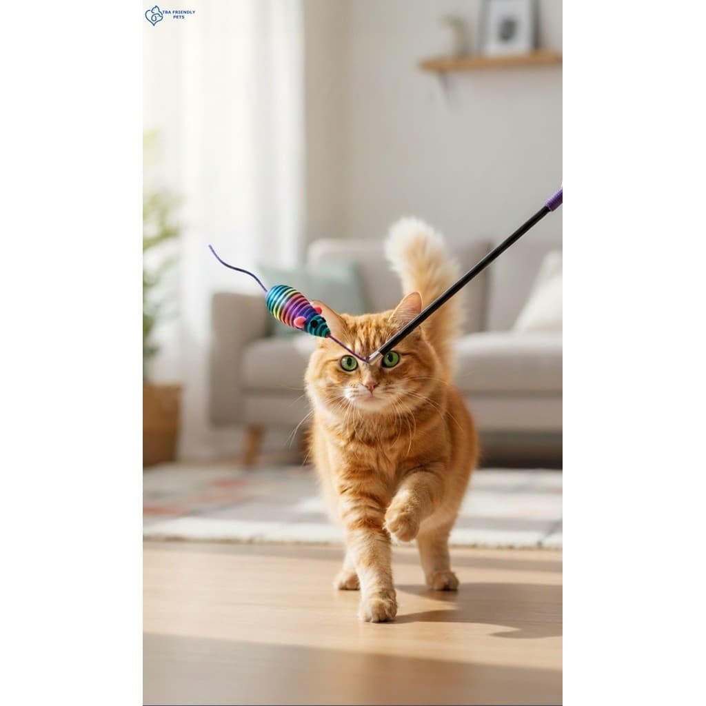 Varinha Cat mouse Gato Brinquedo Interativo Vara Divertida