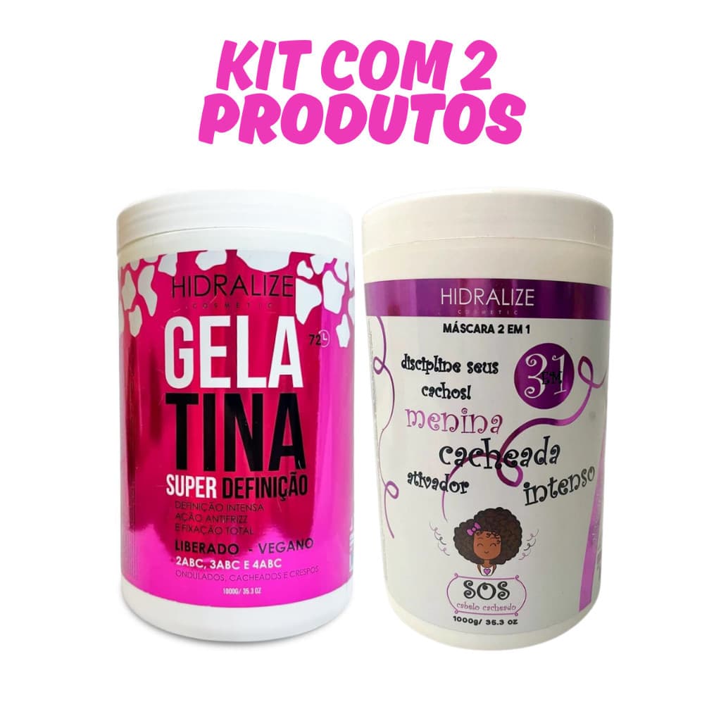 Kit Hidralize para Finalização Capilar Creme + Gelatina 1kg