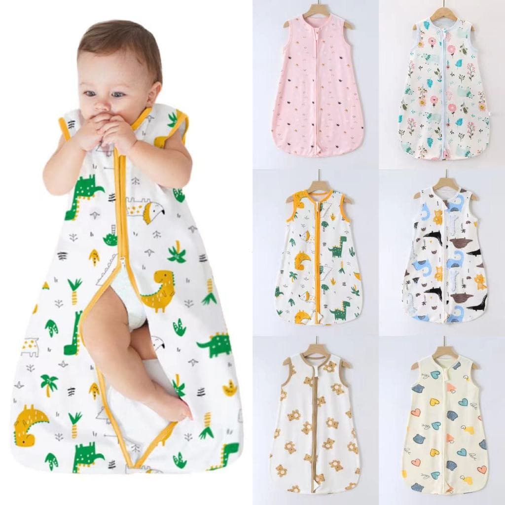 Saco de Dormir para Bebê em Algodão com Zíper (3 Tamanhos) - Vários Designs