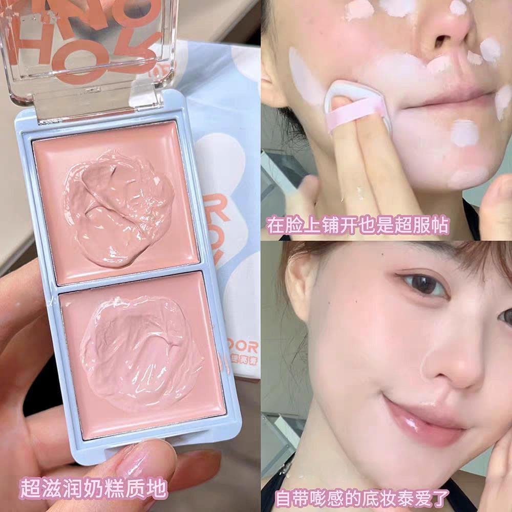 Deus da cara chata!Rosa branco Facial brilho corretivo carne rosa círculos escuros marcas de Acne expansão de alto brilh
