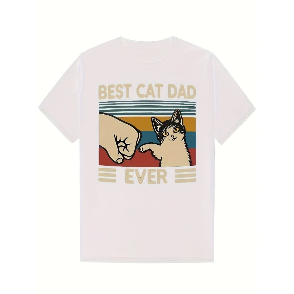Camiseta Pai De Gato Camisa de Gatinho 100% Algodão Blusa Gatos Unissex Feminina Estampada Cat