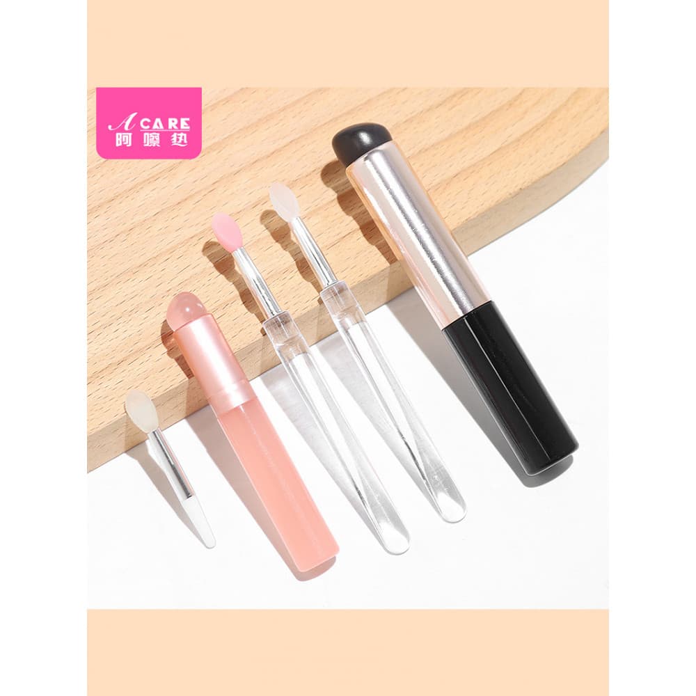 Pincel labial A1pq201-Fácil de começar Pincel de Silicone Pincel de maquiagem Pincel de sombra de lantejoulas com tampa