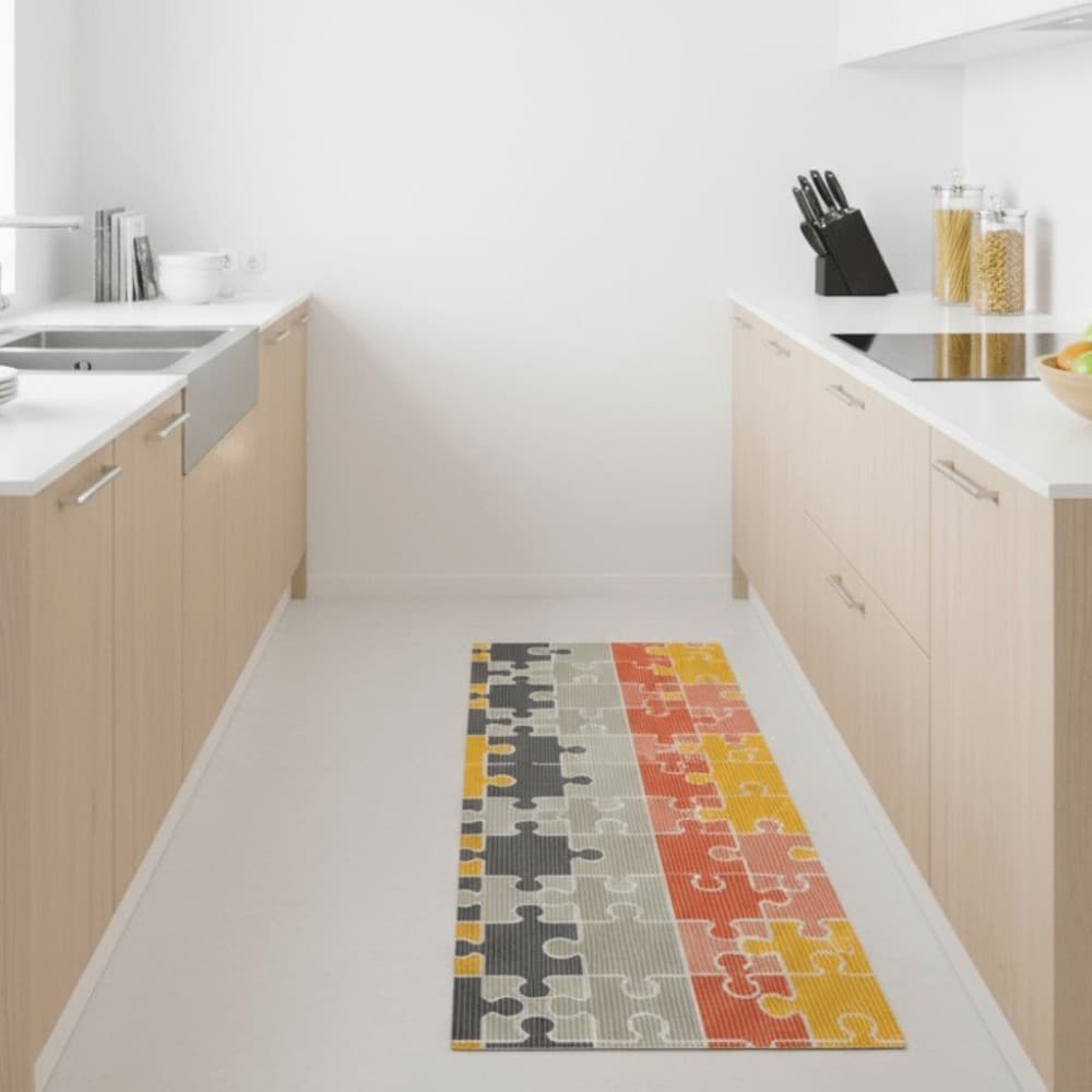 Passadeira Soft Decor Quebracabeca Lj Rolo 0,43x15,00m Vinil PVC