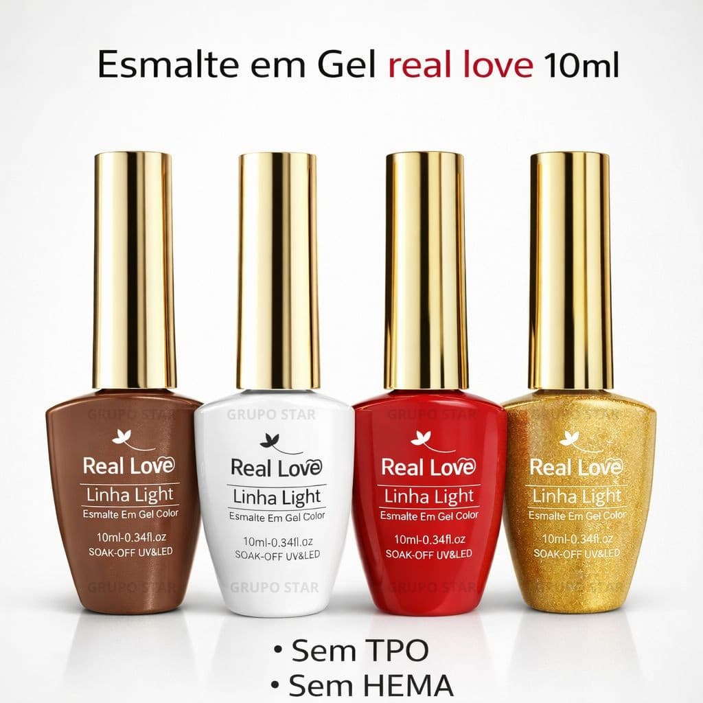 Real Love - Esmalte em Gel 10ml Sem TPO/HEMA