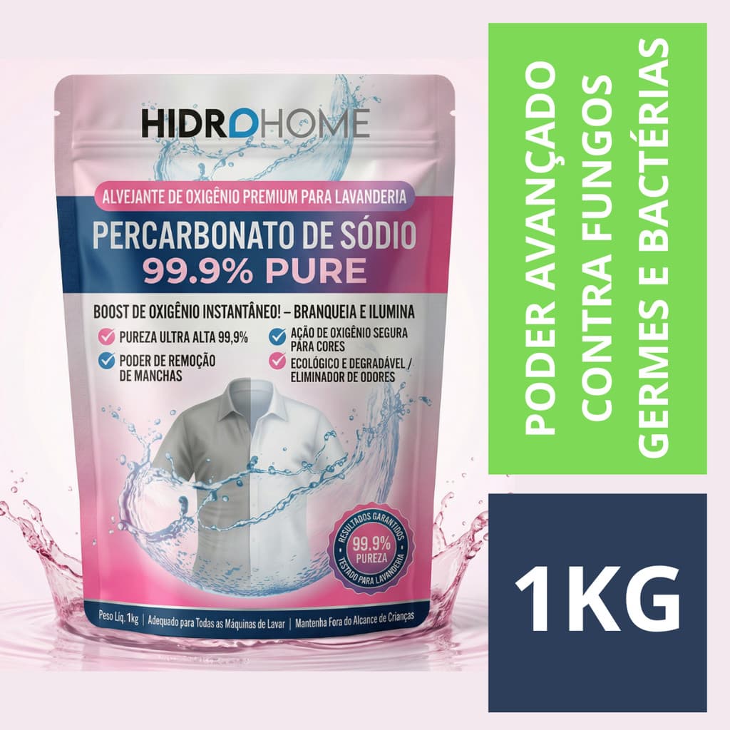 PERCABONATO DE SODIO 100% PURO KIT 3KG ALVEJANTE PODEROSO TIRA MANCHAS