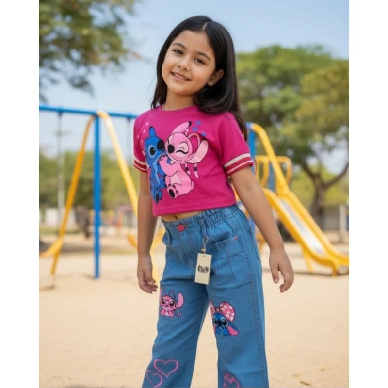 Cropped infantil menina Stitch Croped juvenil Moda Blogueira Roupa Infantil Menina Blusa Juvenil Menina Mini Diva