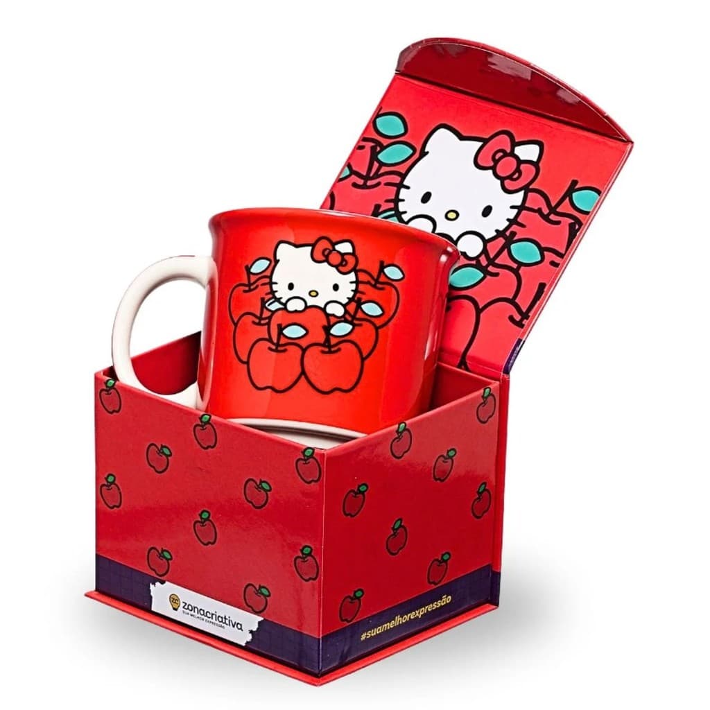 Caneca Tom Hello Kitty 350ml Cerâmica Zona Criativa
