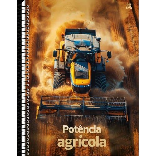 Caderno Capa Dura Universitario Folhas Numeradas Potencia Agraria Uma Matéria 160 Folhas