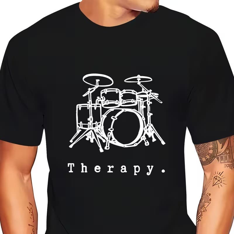 Camiseta Therapy Bateria Camisa Blusa Unissex Masculino Feminino 100% Algodão Street Wear Plus Size