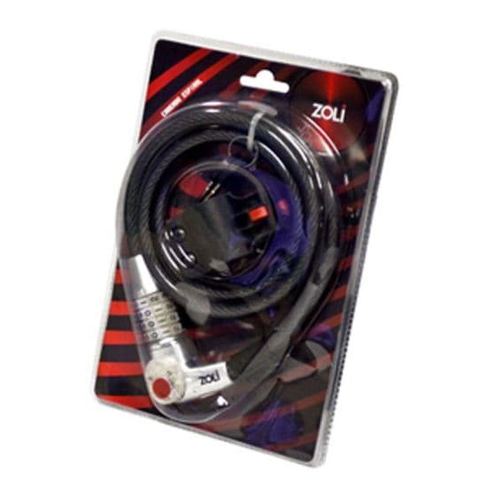 Cadeado Trava Moto Espiral Segredo e Chave Zoli 12 x1500