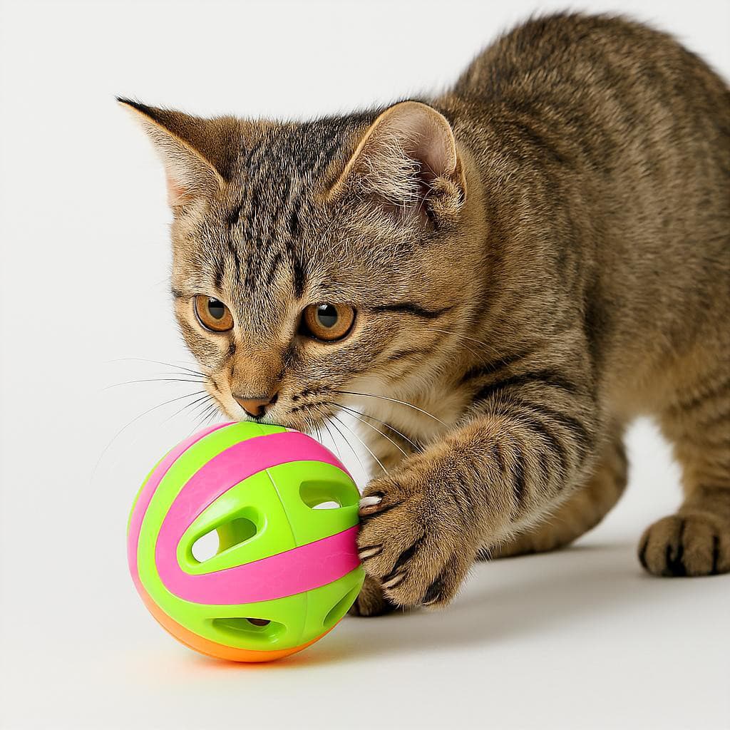 Bolinha Acrílica com Guizo Brinquedo Promove Enriquecimento Ambiental para Gatos
