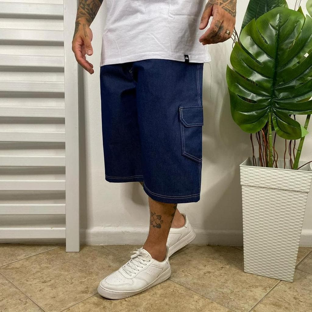 Bermuda Cargo Masculina Escura Streetwear Premium