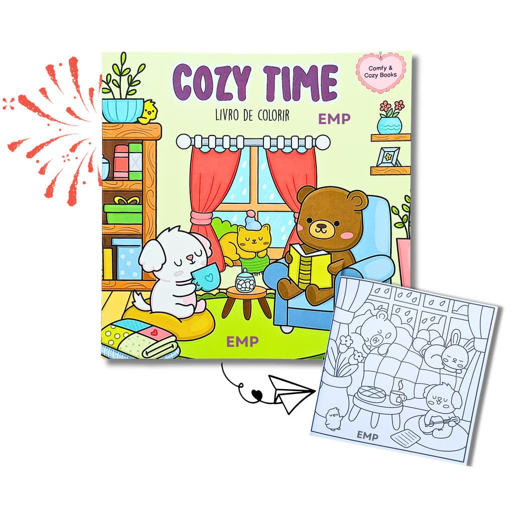 Livro de Colorir Cozy Time