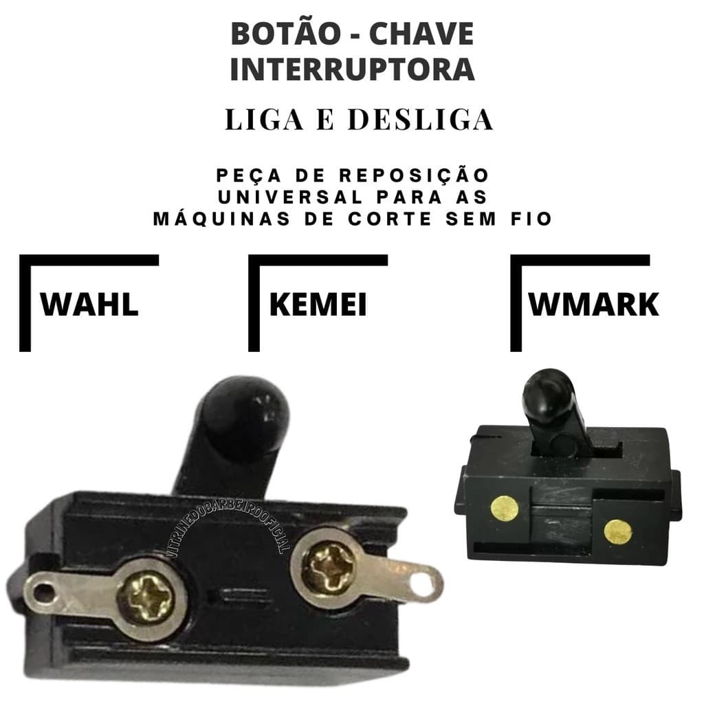 Botão Liga e Desliga Chave Interruptora Para Máquina De Corte Kemei