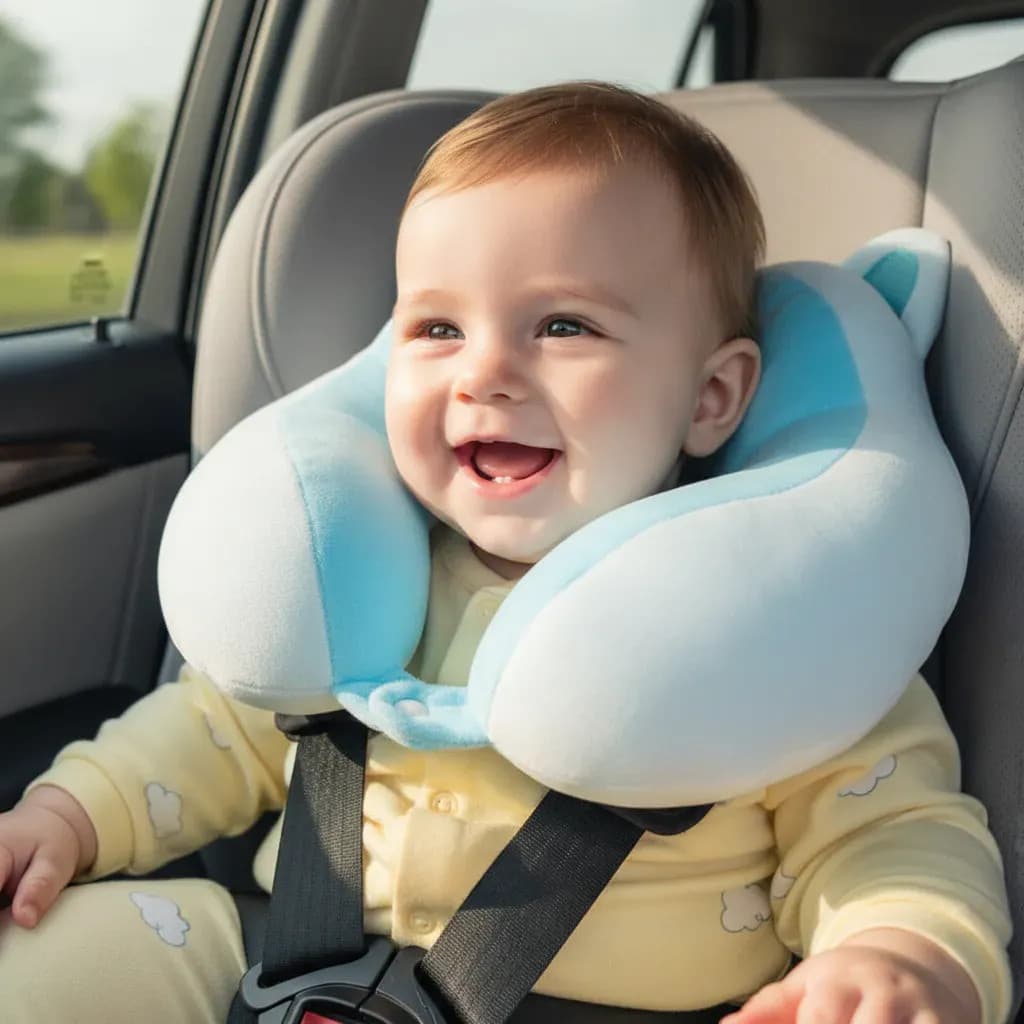 Apoio De Pescoço Para Bebê Viagem Carro Segurança Infantil