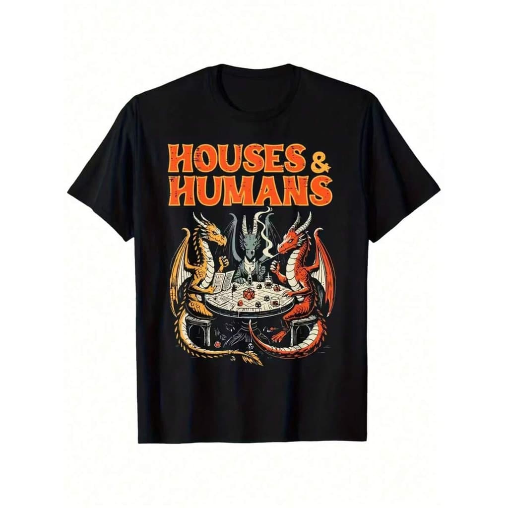 Camiseta Houses & Humans Camisa Blusa Unissex 100% Algodão Top Premium Masculina Street Wear 2026