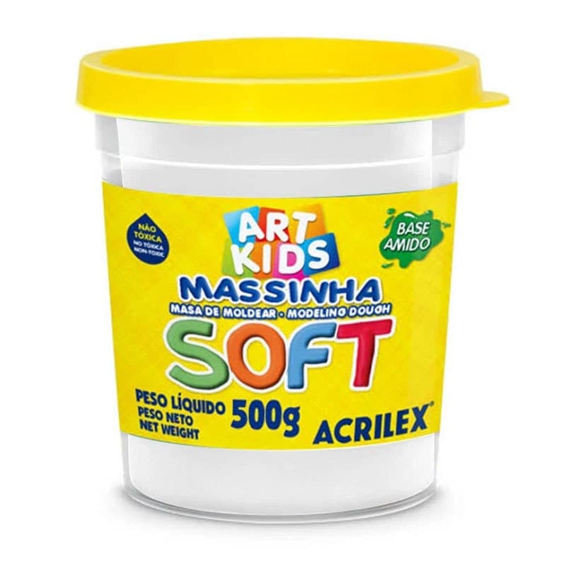 Massa de modelar Soft 500g Branco 418 Acrilex