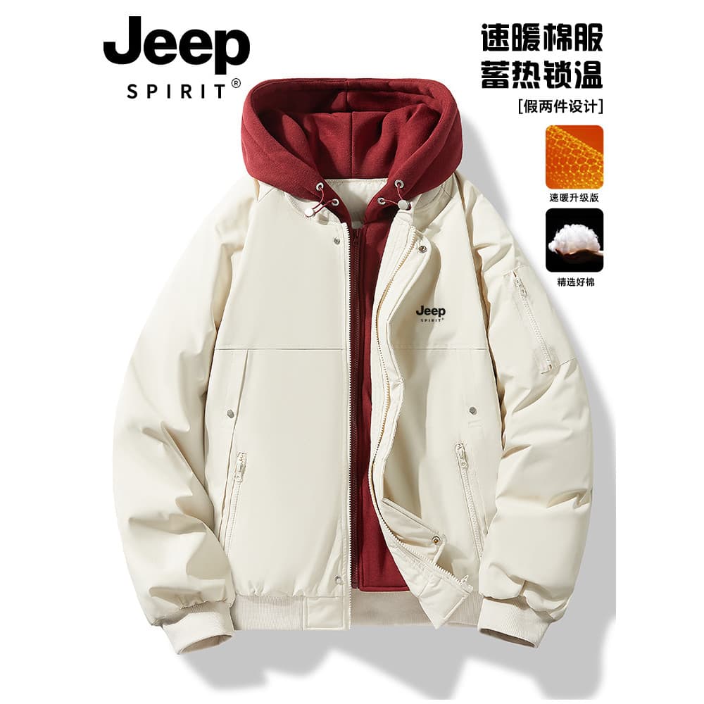 JEEP jaqueta acolchoada feminina inverno 2026 novo estilo jaqueta acolchoada pequena Super bonita falsa jaqueta acolchoa