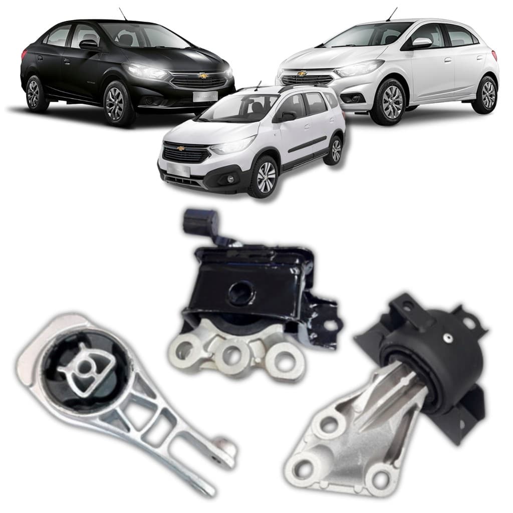 Kit 3 Coxim Calço Motor LE LD Cambio Auto Onix 2013/...