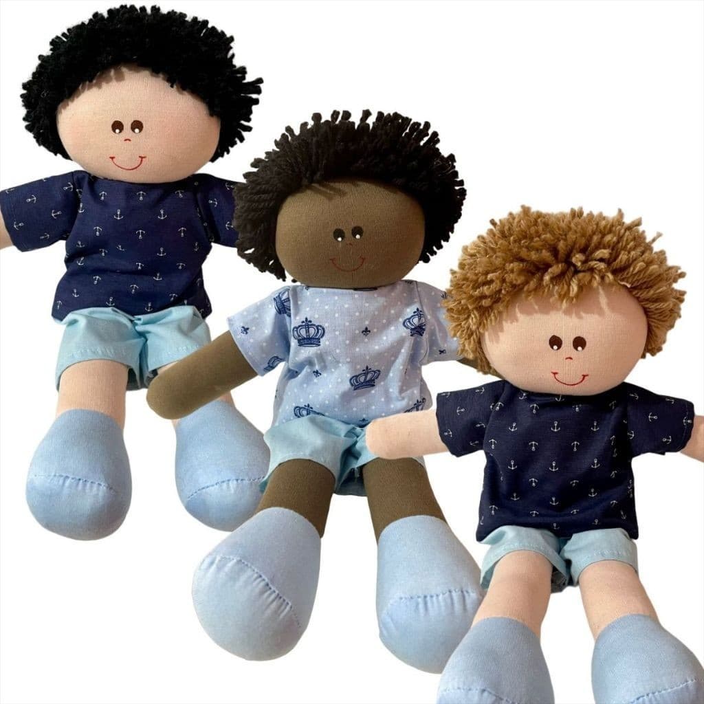 Promoção Kit 3 Bonecas ou Bonecos de Pano 30cm Diversidades de Modelos