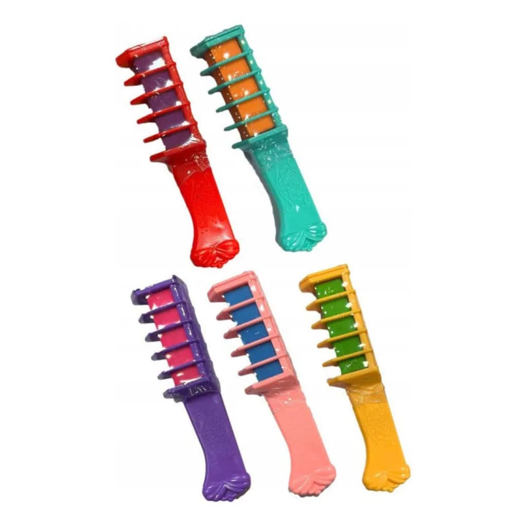 Giz pinta cabelo kit 5 pentes