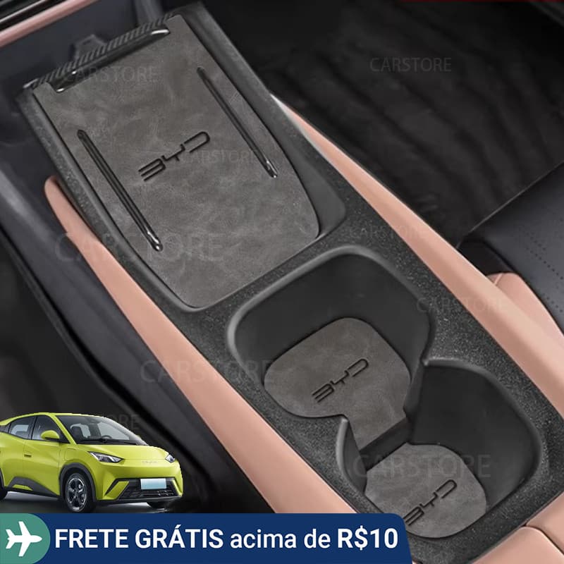Para BYD Dolphin Mini Interior Suprimentos De Automóveis Peças Modificadas Tapete De Copo De Água Tecnologia Preta Artef