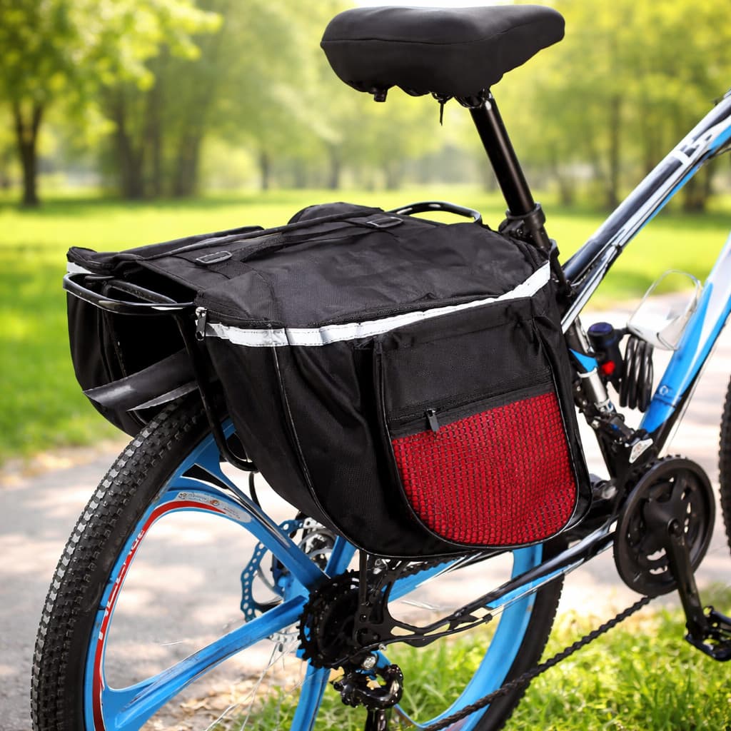 Bolsa Lateral Dupla Para Bicicleta Bagageiro Impermeável