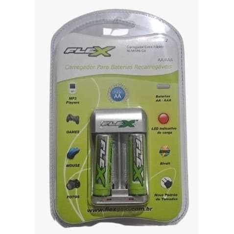 Carregador De Pilhas Aa/aaa Bivolt c/2 pilhas AA