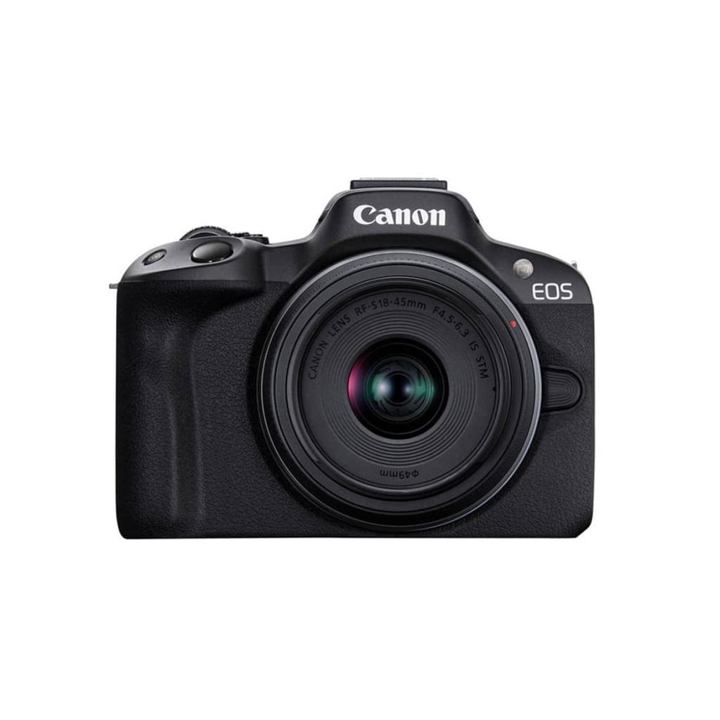 Câmera Canon EOS R50 + lente RF 18-45mm f/4.5-6.3 IS STM