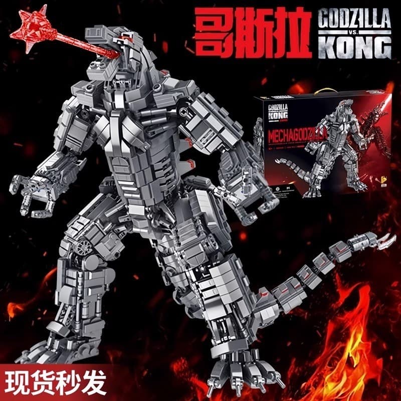 1446 PCS Lego Blocos de Construção Mecânico Godzilla vs King Kong Modelo Montagem Educacional Monstro Brinquedo Menino P