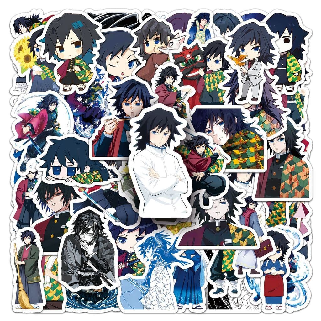 50 Pçs/Set ❉ Mini Adesivos Tomioka Giyuu Série 01 De Decalques De Doodle À Prova D'água DIY Da Moda