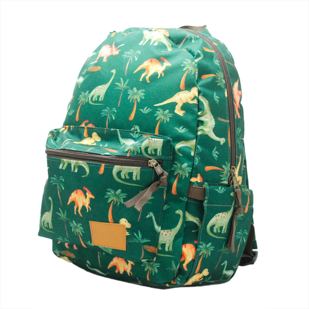 Mochila Infantil Escolar Menino Dinossauro Bolsa Escolar Grande Alça Costas Divisórias