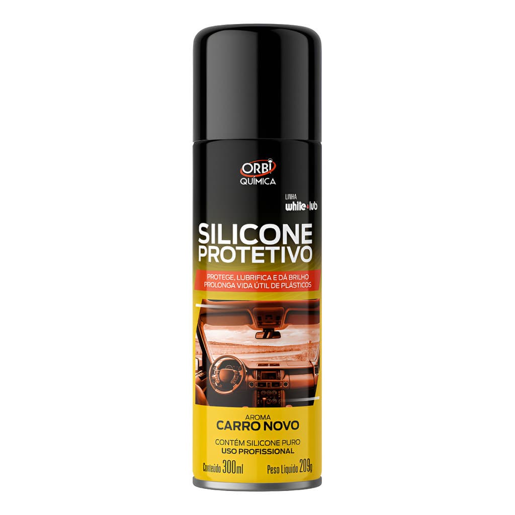 Orbisil 300ml Silicone Protetivo Orbi Lubrifica Elimina Ruídos e Dá Brilho Duradouro