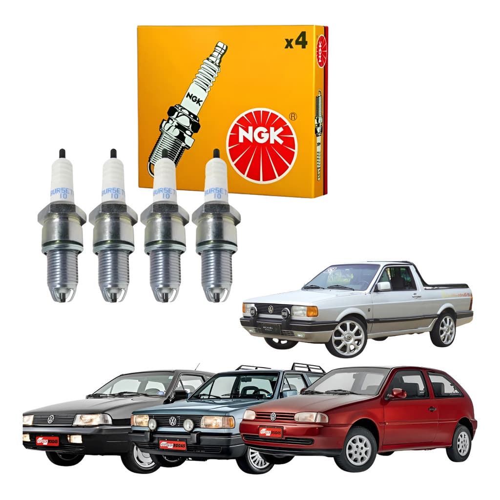 Jogo Vela Ignição Ngk Vw Gol Parati Saveiro G1 G2 G3 1996/03