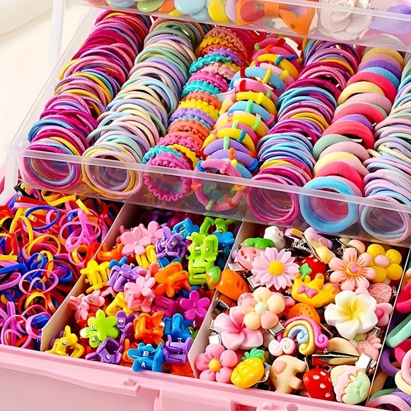 Conjunto De Cabelo Colorida De 941/908/881/850/577/231 Peças Para Meninas | Acessórios De Arco De Unicórnio E Estrela