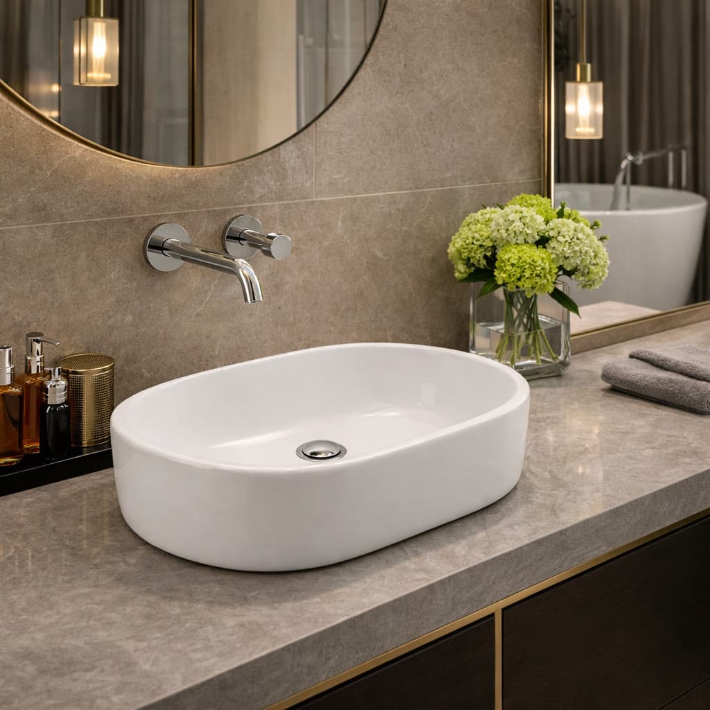 Cuba de Apoio Branca Design Luxo Acabamento Premium