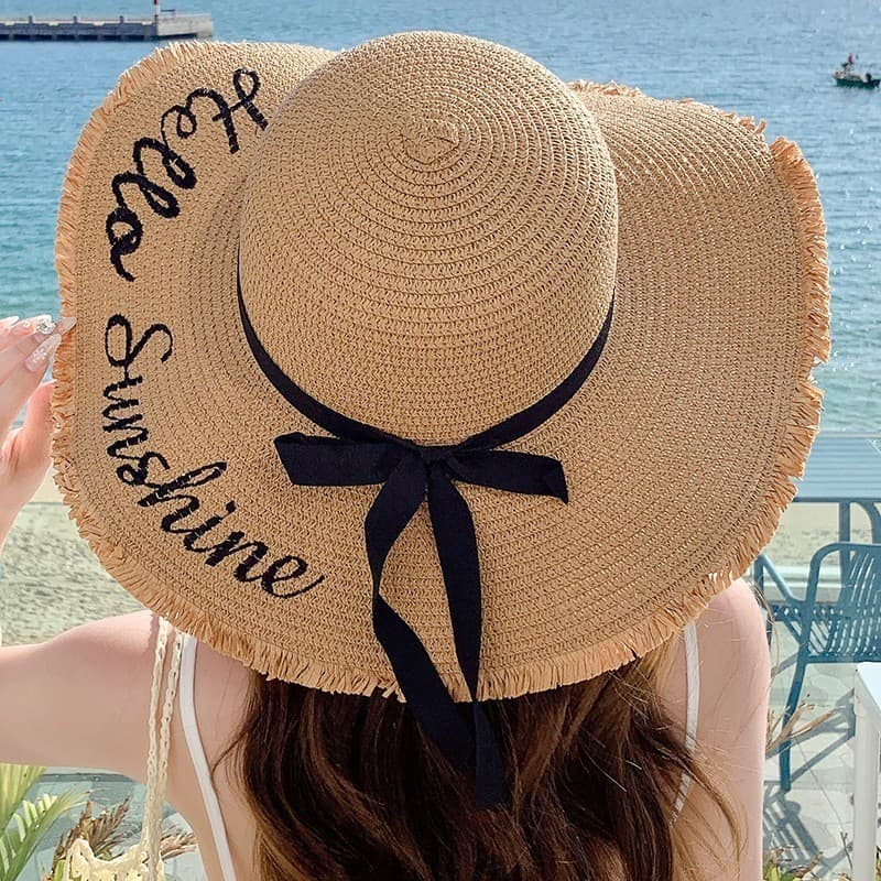 Chapéu de Palha Feminino com Laço e Estilo Charme e Personalidade para o Verão